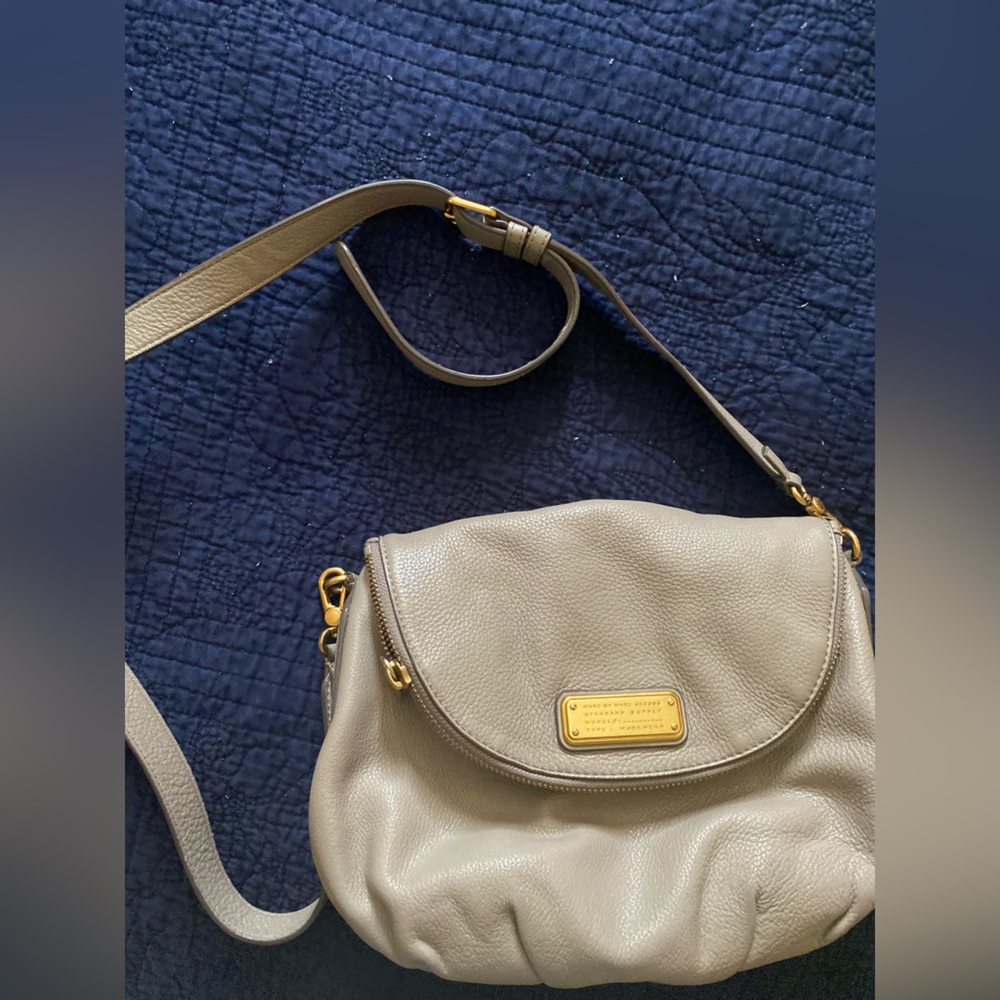 Marc Jacobs Grey Leather Flap Crossbody